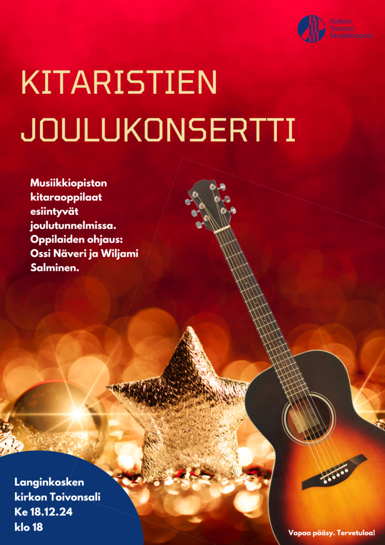 kitaristien joulukonsertin juliste