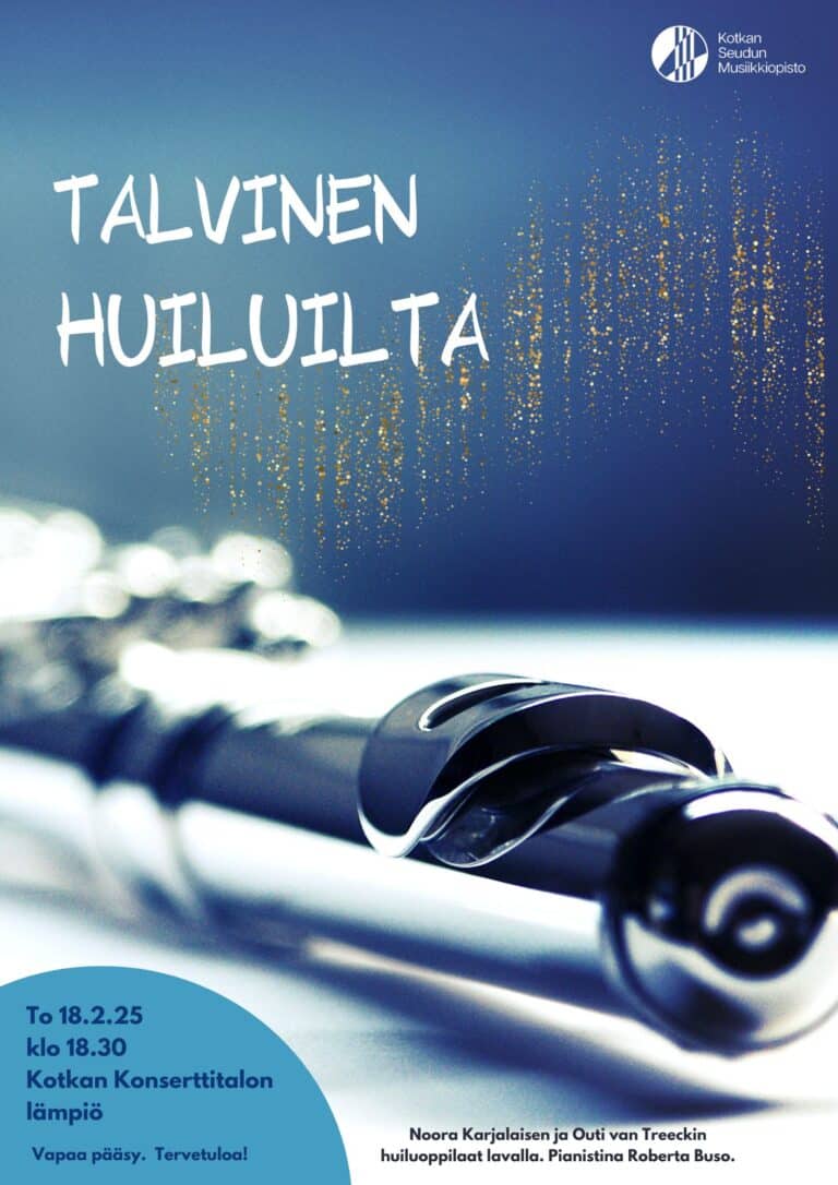 talvinen huiluilta juliste