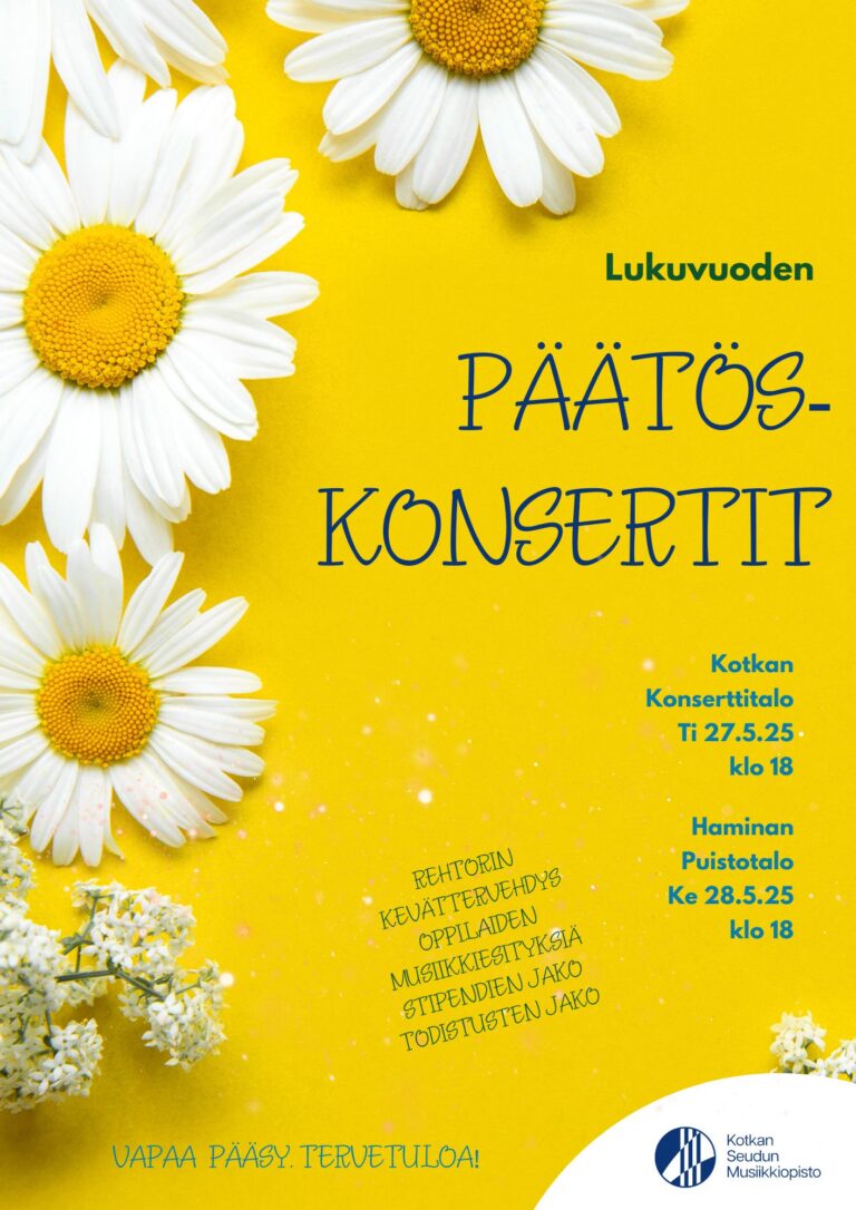 päätöskonserttien juliste