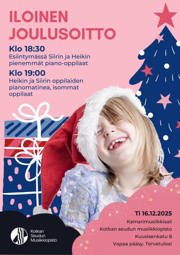 iloinen joulukonsertti juliste