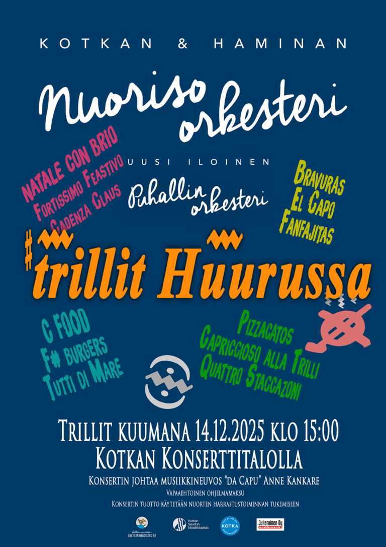 tekstiä sinisellä pohjalla