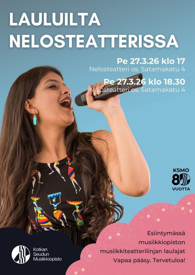 Tyttö laulaa mikrofoniin silmät suljettuina