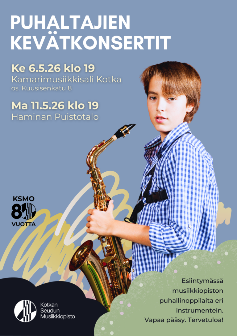 poika pitelee saksofonia